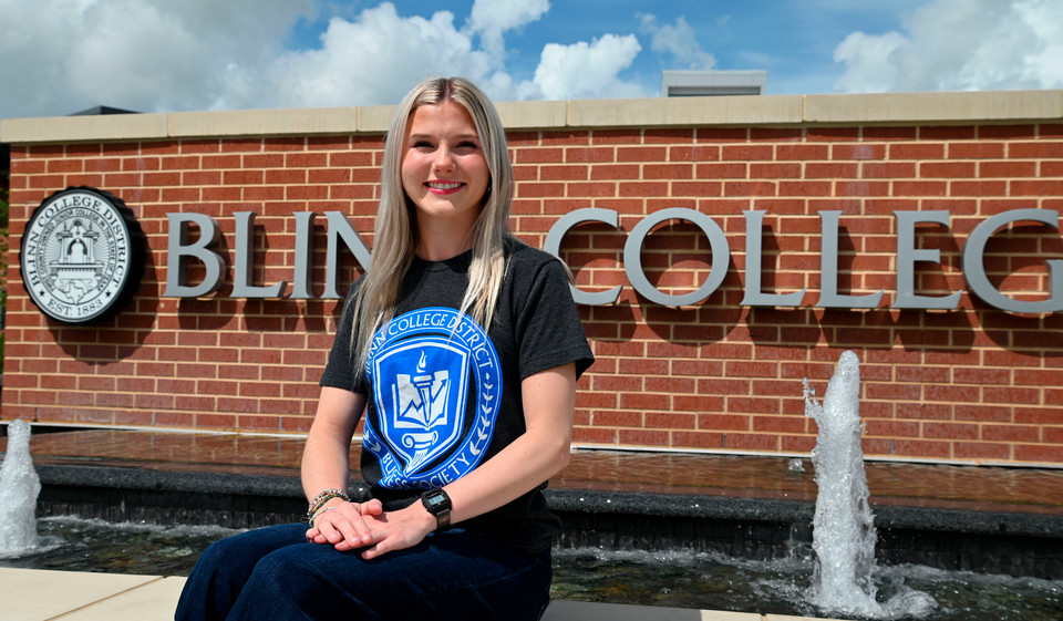 Chelsea Wellmann served as president of the Blinn Business Society and is transferring to Texas A&M University’s Mays Business School in fall 2025