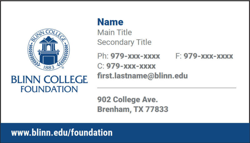 Foundation Card Template &#8211; Foundation Personnel Only