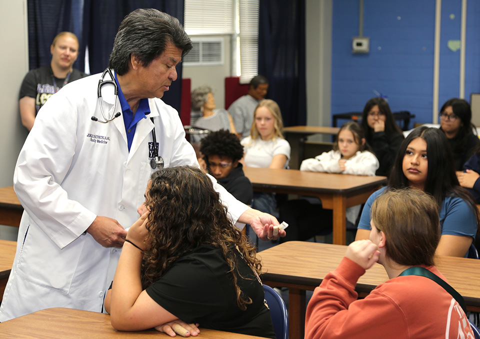 Students from Dime Box, La Grange students participate in hands-on exploration at Blinn-Schulenburg