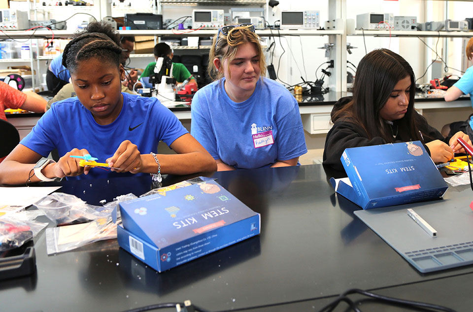 Campers explore solar power, robotics, and 3D printing projects